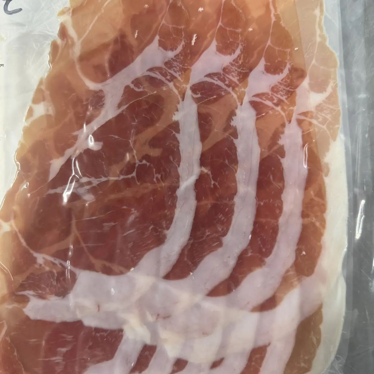 Crudo di Parma cured ham from the deli selection