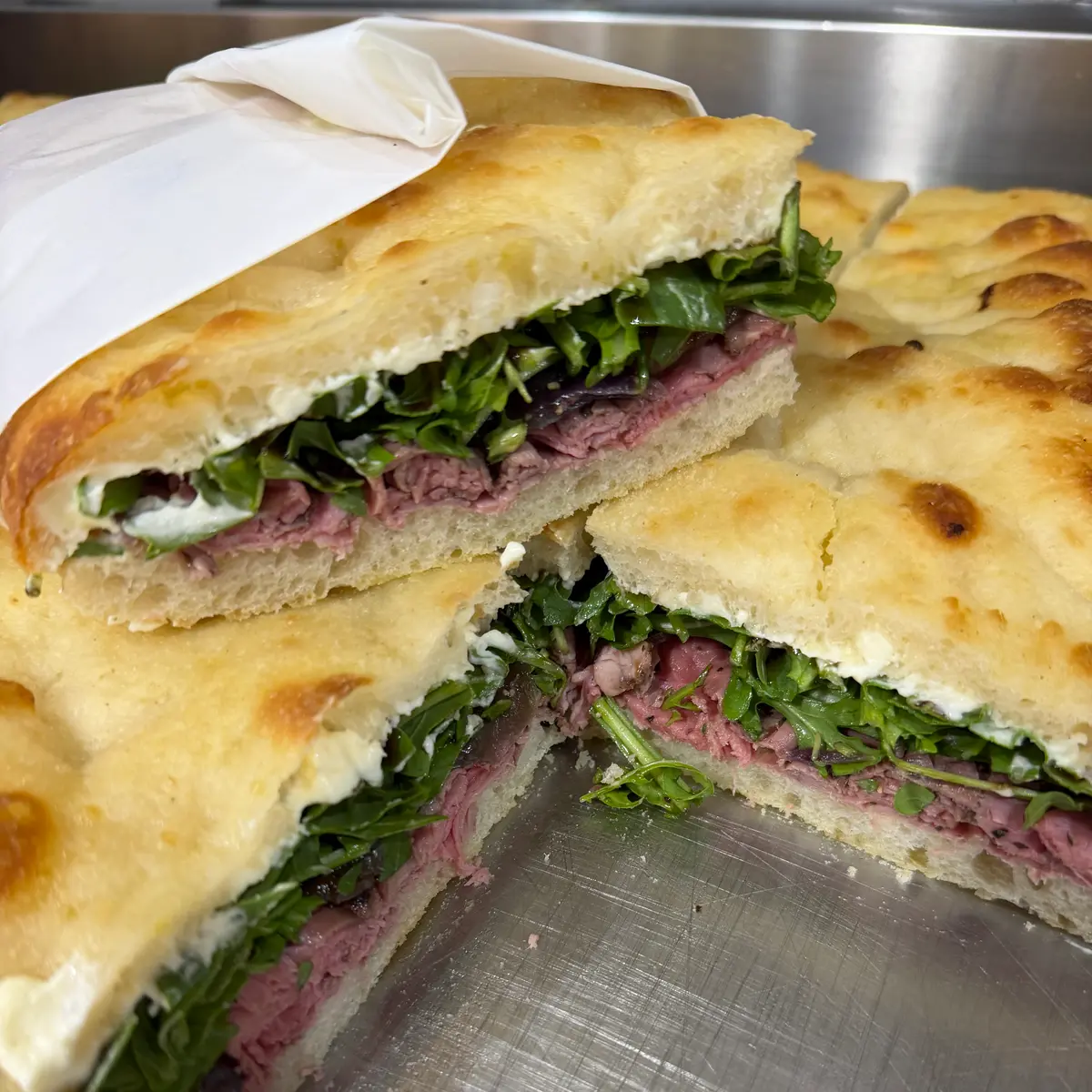 Beef Delight focaccia sandwich